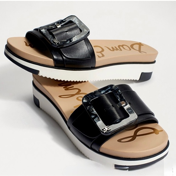 Sam Edelman Shoes - Women’s SAM EDELMAN Ariane black leather slide sandals. Size 7